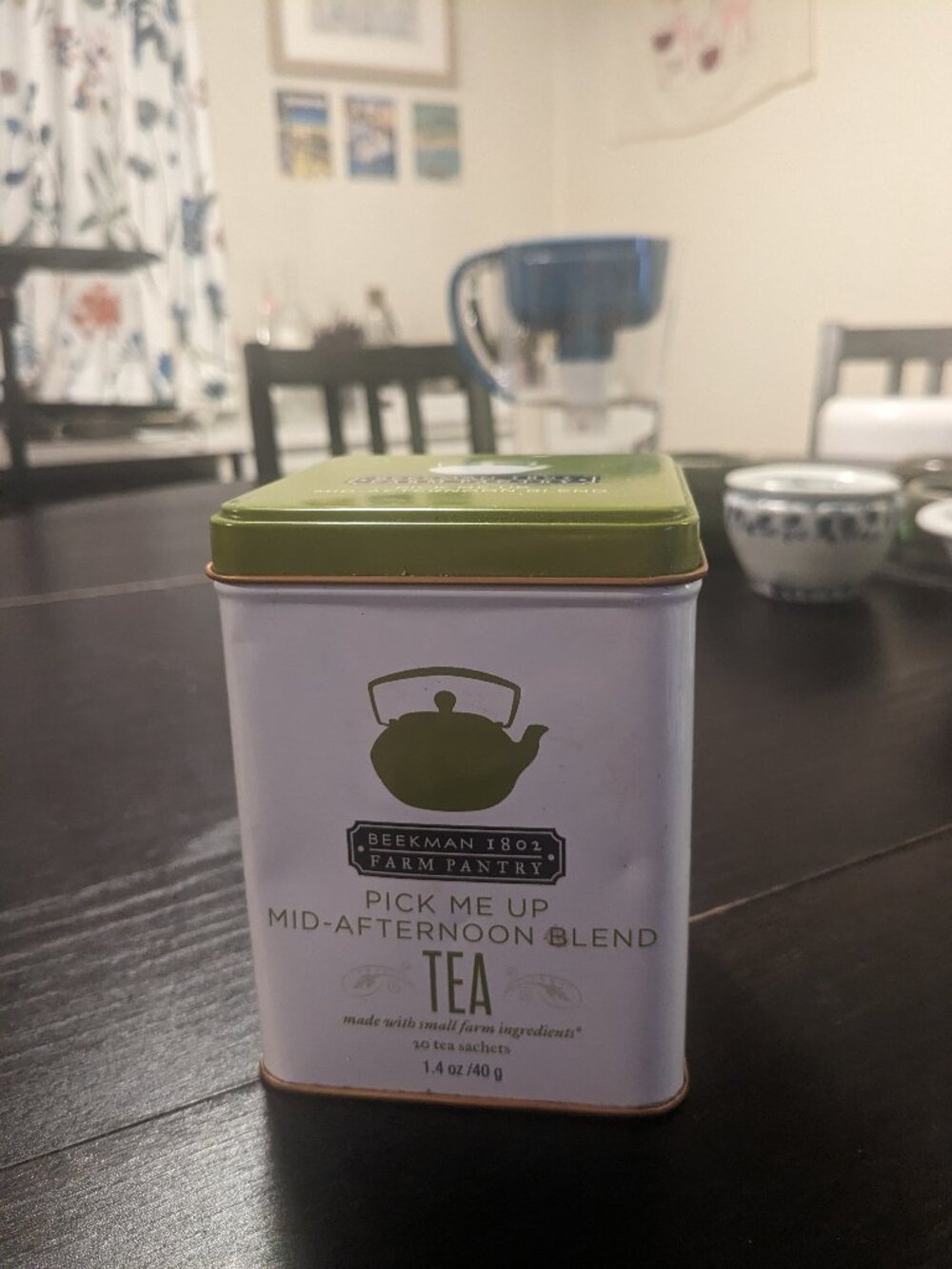 Beekman 1802 Farm Pantry Pick Me Up Mid-Afternoon Tea Blend Empty Tin